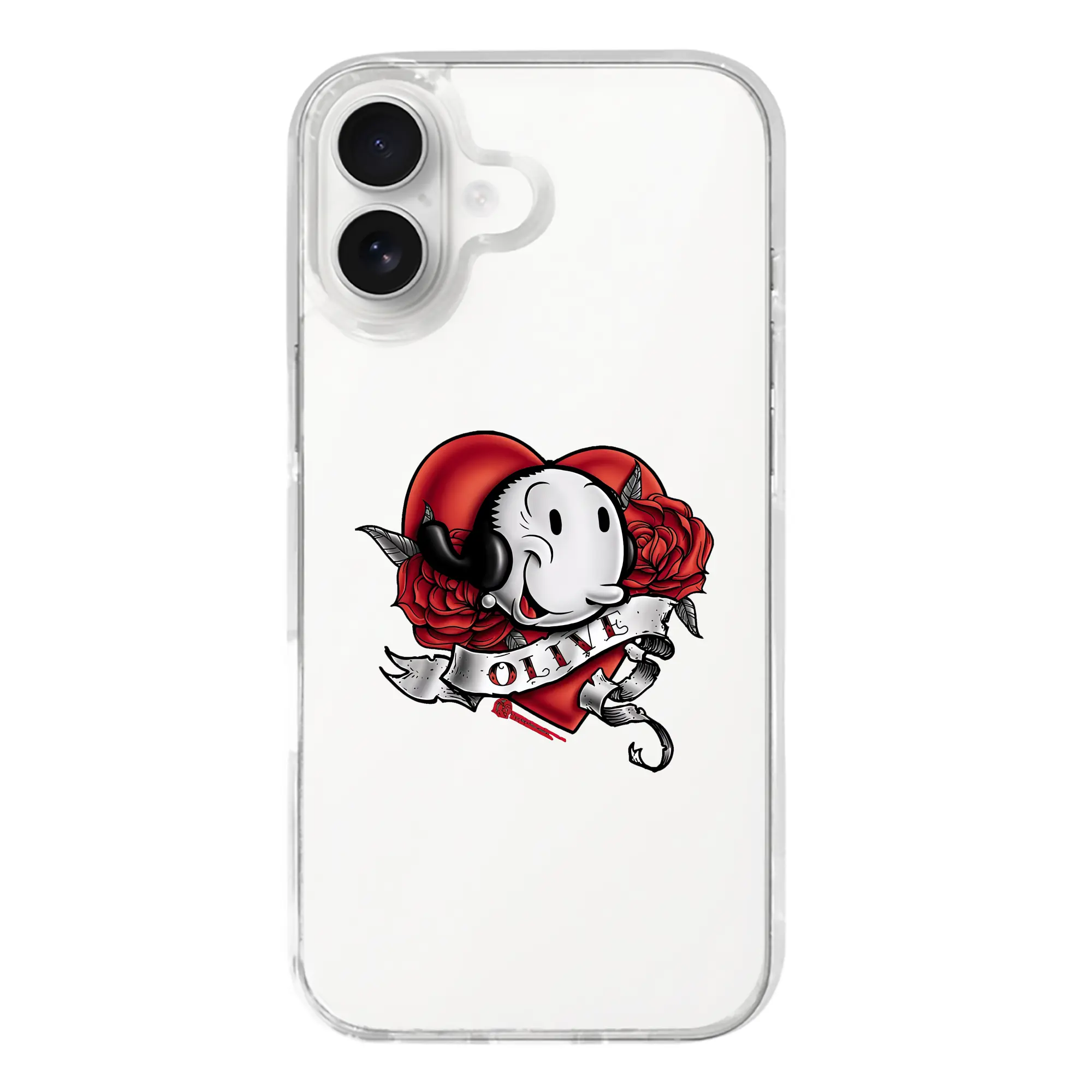 ポパイ グッズ オリーブ・オイル - iPhone 17シリーズ 透明スマホケース – 薄型・耐衝撃・精密フィット保護カバー